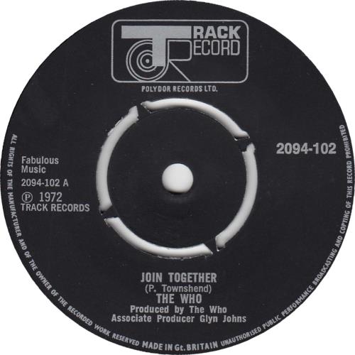 The Who Join Together - 4pr + P/S 7" vinyl single (7 inch record / 45) Portuguese WHO07JO714213
