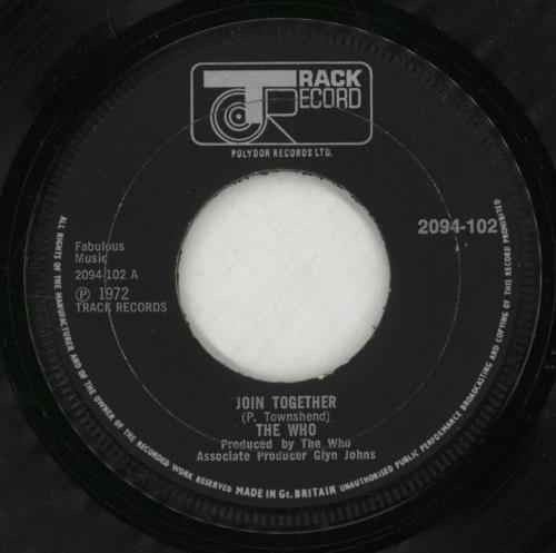 The Who Join Together - Wide Centre + P/S 7" vinyl single (7 inch record / 45) French WHO07JO873964