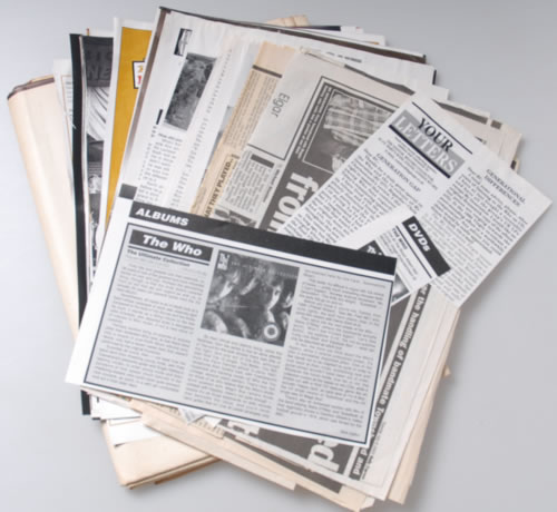 The Who Large Quantity Of Cuttings/Scrapbooks memorabilia UK WHOMMLA589083