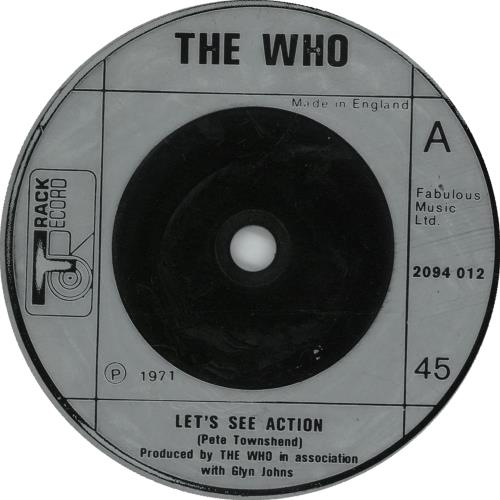 The Who Let's See Action - Silver Injection 7" vinyl single (7 inch record / 45) UK WHO07LE222306