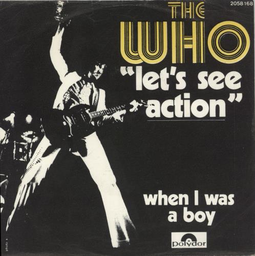 The Who Let's See Action 7" vinyl single (7 inch record / 45) Belgian WHO07LE873988