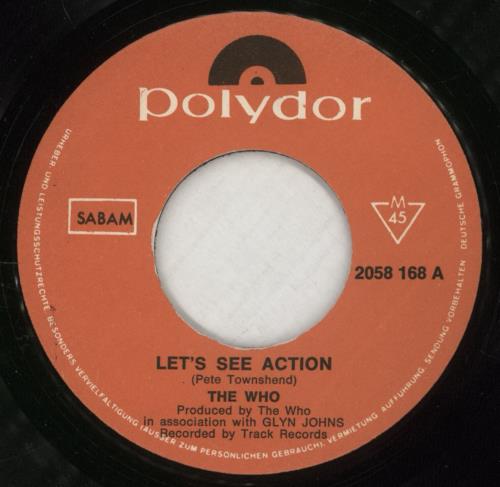 The Who Let's See Action 7" vinyl single (7 inch record / 45) Belgian WHO07LE873988