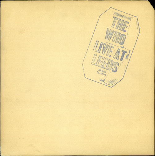 The Who Live At Leeds - Promo clipped sleeve vinyl LP album (LP record) US WHOLPLI525436