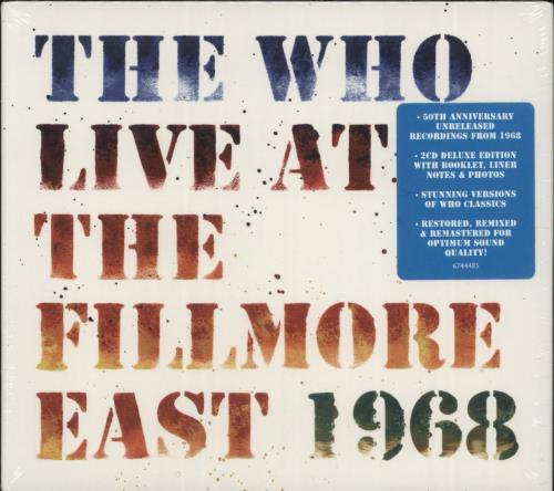 The Who Live At The Fillmore East 1968 - Sealed 2 CD album set (Double CD) UK WHO2CLI876017