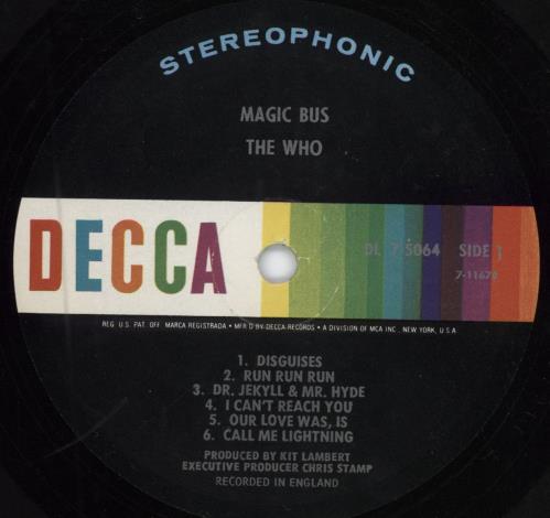 The Who Magic Bus - EX vinyl LP album (LP record) US WHOLPMA460635