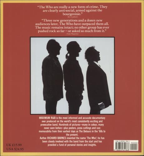 The Who Maximum R&B book UK WHOBKMA876872