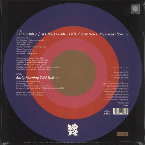 The Who Music For The Closing Ceremony - London 2012 Olympic Games 12" vinyl single (12 inch record / Maxi-single) UK WHO12MU577600