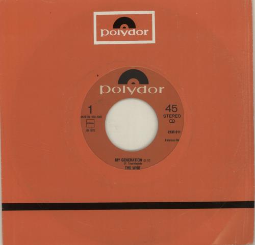 The Who My Generation - Die-Cut 7" vinyl single (7 inch record / 45) Dutch WHO07MY561320