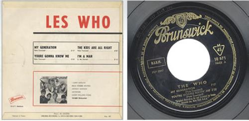 The Who My Generation E.P. - Black/gold Label 7" vinyl single (7 inch record / 45) French WHO07MY79724
