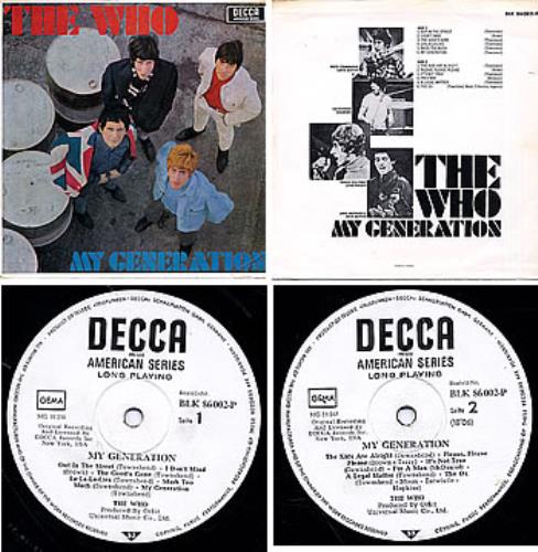 The Who My Generation vinyl LP album (LP record) German WHOLPMY311611