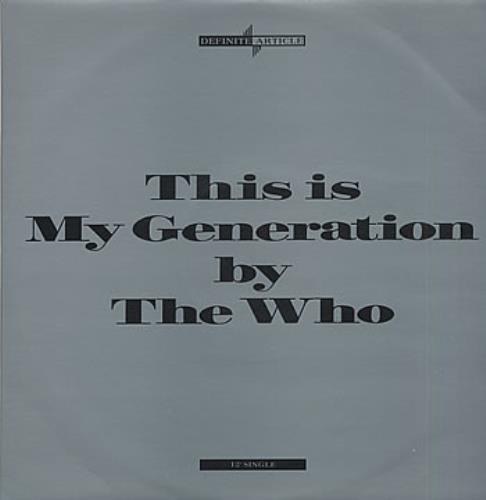The Who My Generation 12" vinyl single (12 inch record / Maxi-single) UK WHO12MY89823