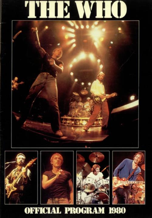 The Who Official Program 1980 tour programme US WHOTROF486803