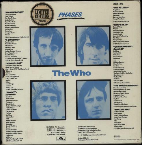 The Who Phases - VG Vinyl Box Set German WHOVXPH284399