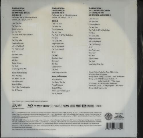 The Who Quadrophenia: Live In London box set US WHOBXQU749341