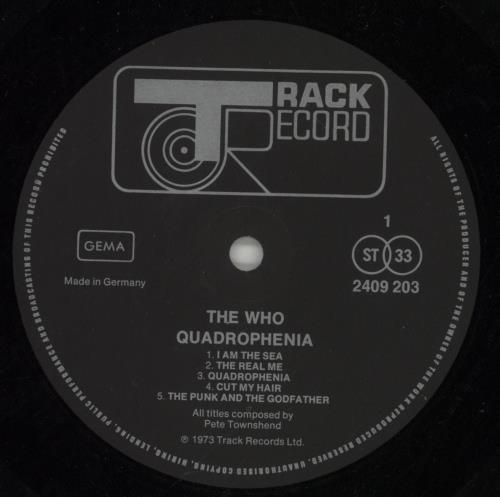 The Who Quadrophenia 2-LP vinyl record set (Double LP Album) German WHO2LQU870947