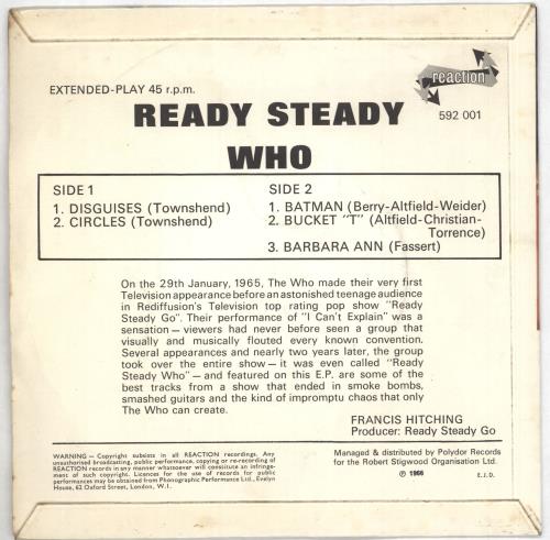 The Who Ready Steady Who EP - 1st - 3pr 7" vinyl single (7 inch record / 45) UK WHO07RE588190