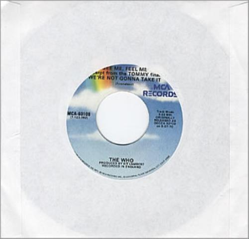 The Who See Me, Feel Me 7" vinyl single (7 inch record / 45) US WHO07SE302218