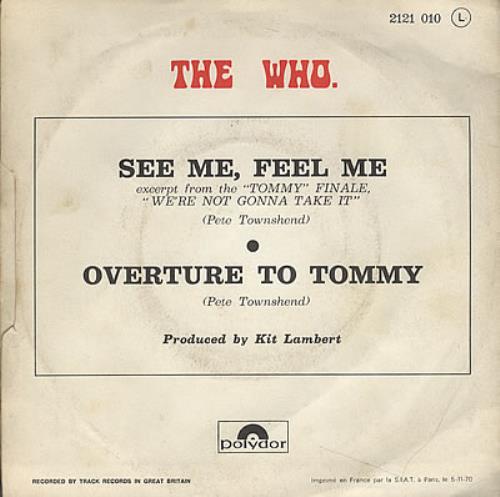 The Who See Me, Feel Me 7" vinyl single (7 inch record / 45) French WHO07SE373174