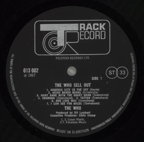 The Who Sell Out + Poster + Stickered vinyl LP album (LP record) UK WHOLPSE882235