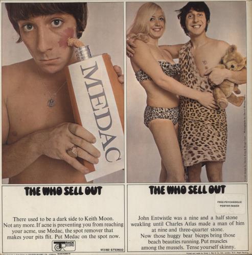 The Who Sell Out + Poster + Stickered vinyl LP album (LP record) UK WHOLPSE882235