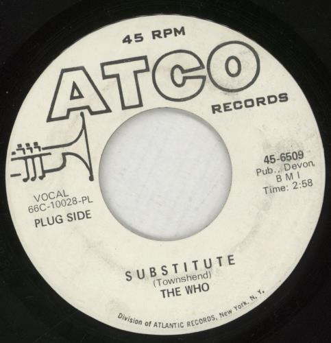 The Who Substitute 7" vinyl single (7 inch record / 45) US WHO07SU876077