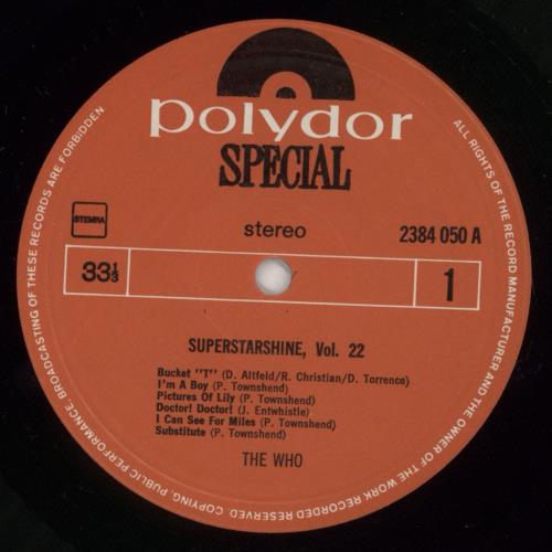 The Who Superstarshine Vol.22 vinyl LP album (LP record) Dutch WHOLPSU266642