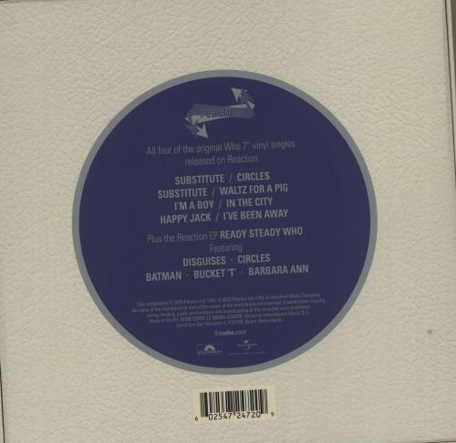 The Who The Reaction Singles 7" single box set UK WHO7XTH682694