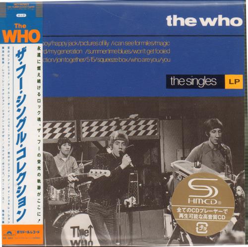 The Who The Singles SHM CD Japanese WHOHMTH653022