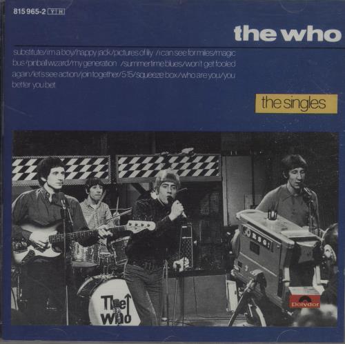 The Who The Singles CD album (CDLP) German WHOCDTH666493