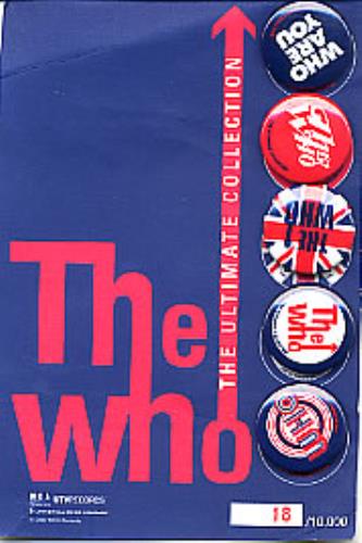 The Who The Ultimate Collection - Badge Pack memorabilia US WHOMMTH223007