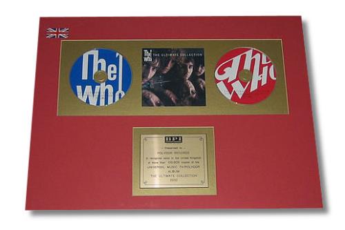 The Who The Ultimate Collection award disc UK WHOAWTH386911