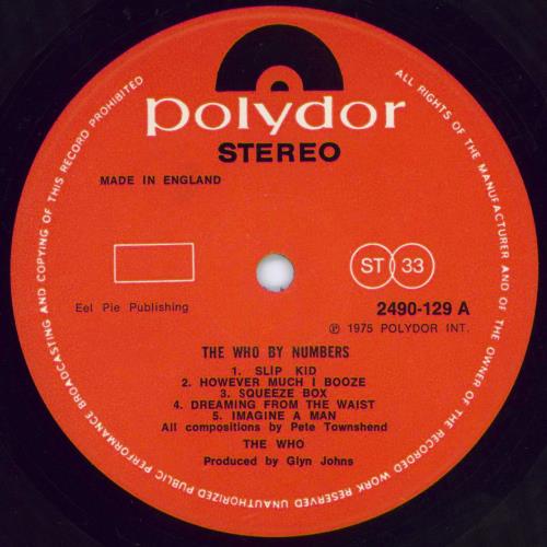 The Who The Who By Numbers - EX vinyl LP album (LP record) UK WHOLPTH782132