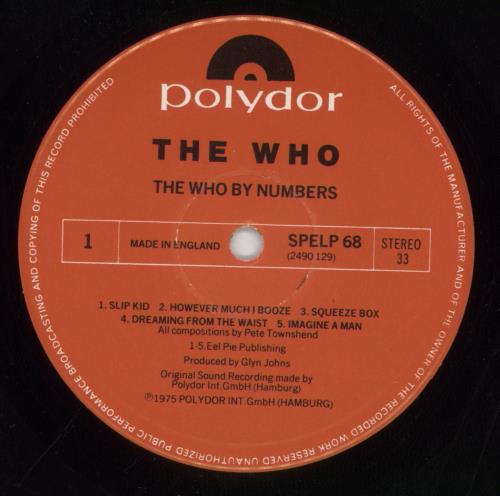 The Who The Who By Numbers vinyl LP album (LP record) UK WHOLPTH397859