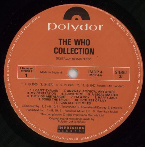 The Who The Who Collection 2-LP vinyl record set (Double LP Album) UK WHO2LTH136474