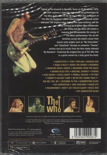 The Who The Who Live In Texas '75 - Sealed DVD UK WHODDTH876183