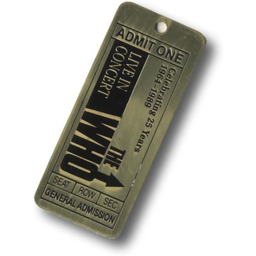 The Who The Who On Tour - VIP Metal Invitation memorabilia UK WHOMMTH447259