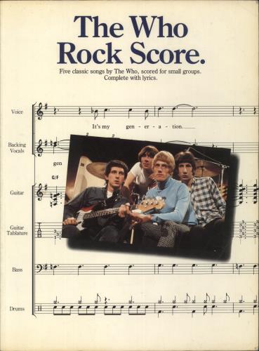 The Who The Who Rock Score book UK WHOBKTH876955