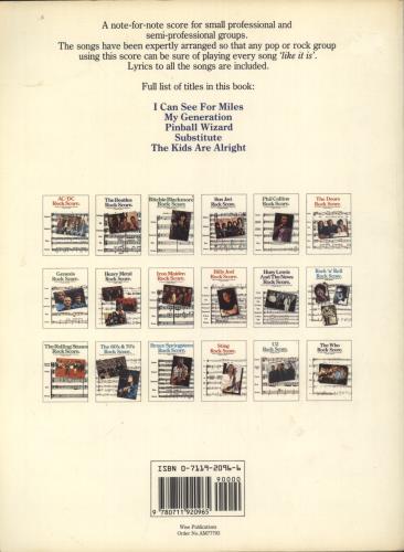 The Who The Who Rock Score book UK WHOBKTH876955
