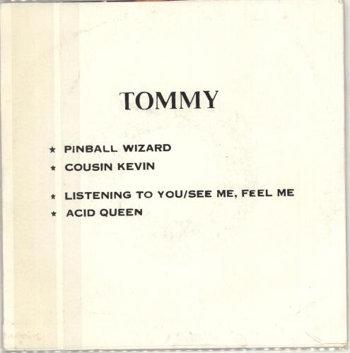 The Who Tommy EP 7" vinyl single (7 inch record / 45) Thailand WHO07TO713529