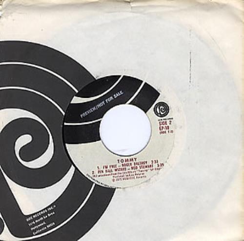 The Who Tommy Preview EP 7" vinyl single (7 inch record / 45) US WHO07TO287962