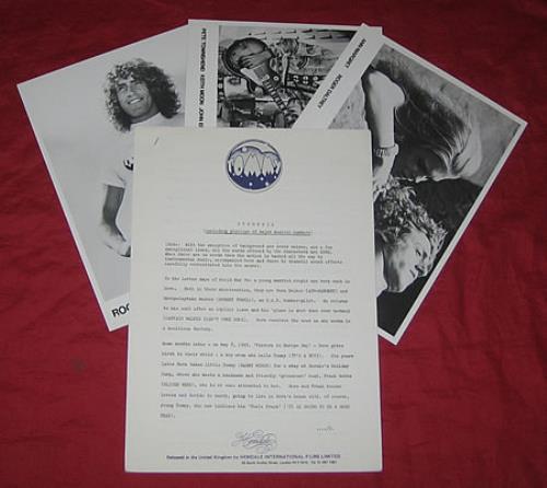 The Who Tommy media press pack UK WHOPPTO363527