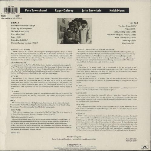 The Who Two's Missing - A/B1-U - Shrink vinyl LP album (LP record) UK WHOLPTW874148