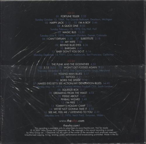 The Who View From A Backstage Pass - Sealed 2 CD album set (Double CD) UK WHO2CVI861443