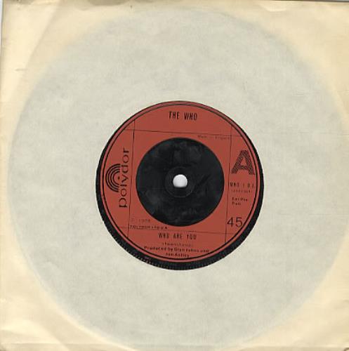 The Who Who Are You 7" vinyl single (7 inch record / 45) UK WHO07WH217999