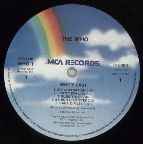 The Who Who's Last - EX 2-LP vinyl record set (Double LP Album) UK WHO2LWH890226