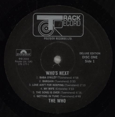 The Who Who's Next 3-LP vinyl record set (Triple LP Album) UK WHO3LWH778151
