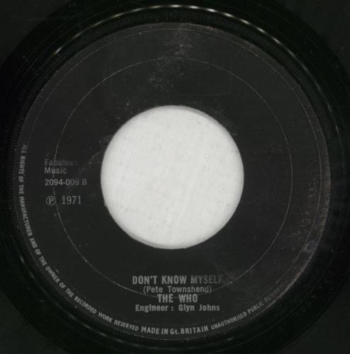 The Who Won't Get Fooled Again - Wide 7" vinyl single (7 inch record / 45) UK WHO07WO588209