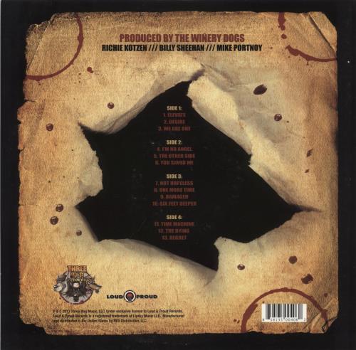 The Winery Dogs The Winery Dogs 2-LP vinyl record set (Double LP Album) US WWZ2LTH892366