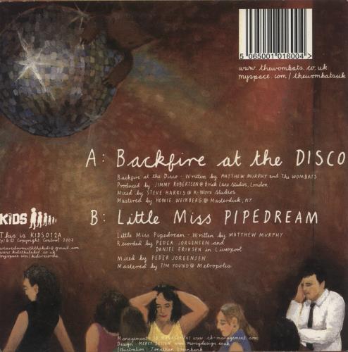 The Wombats Backfire At The Disco 7" vinyl single (7 inch record / 45) UK TWZ07BA397516