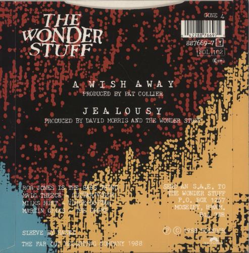 The Wonder Stuff A Wish Away 7" vinyl single (7 inch record / 45) UK WON07AW21539